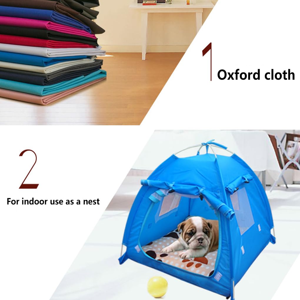 Tenda per animali domestici Casetta per animali da esterno portatile con finestra Letto in tessuto Oxford Traspirante Cerniera antivento Lavabile