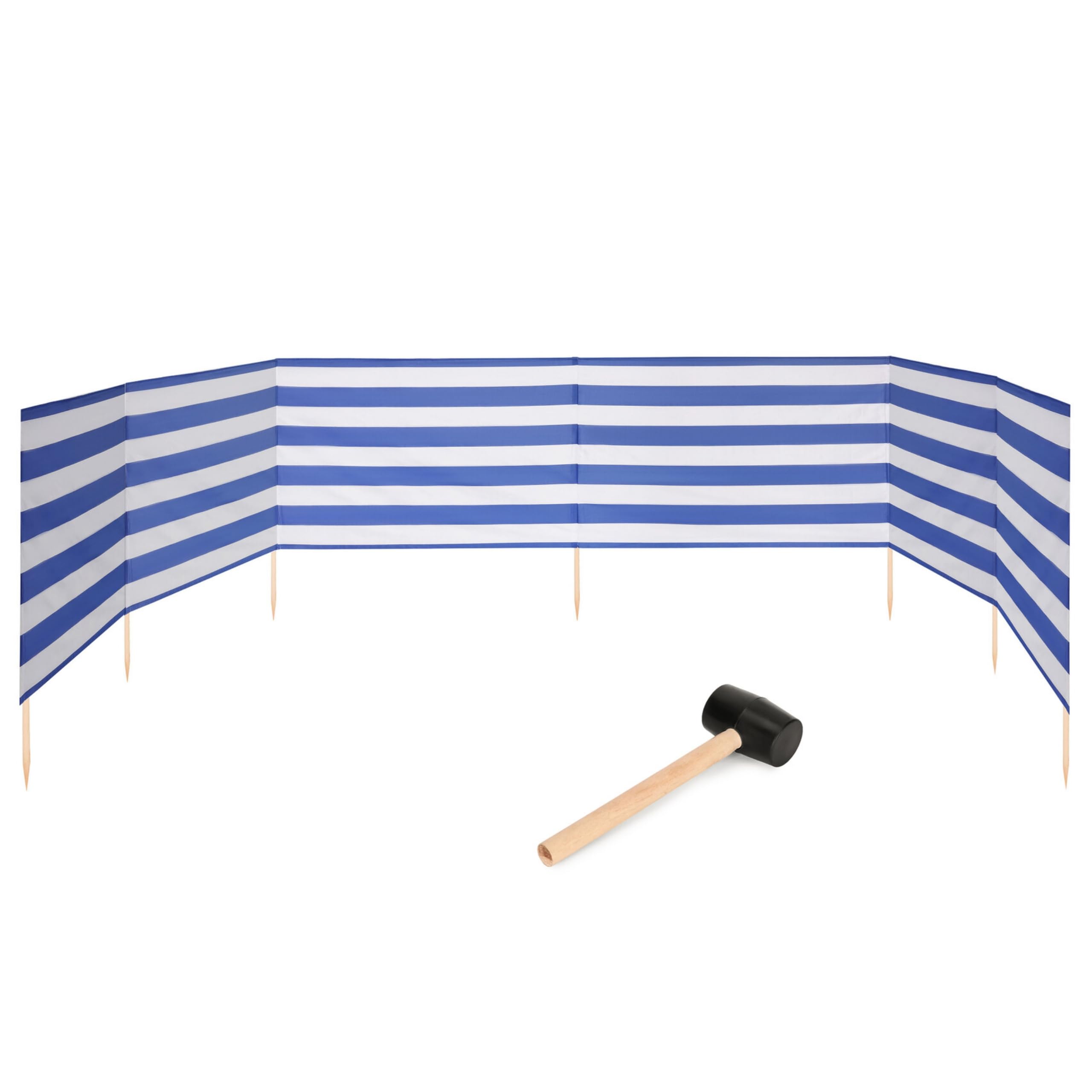 Garronda Strand Windschutz Sichtschutz 8m lang Plus Gummihammer GAEX001