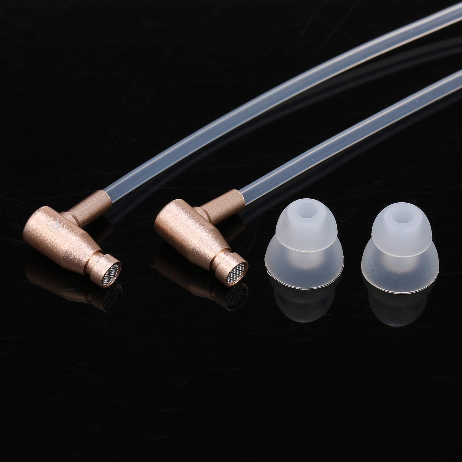 FC31 Écouteurs intra-auriculaires à tube d'air anti-rayonnement 3,5 mm Casque de musique filaire sans rayonnement Contrôle du volume de réduction du bruit avec microphone