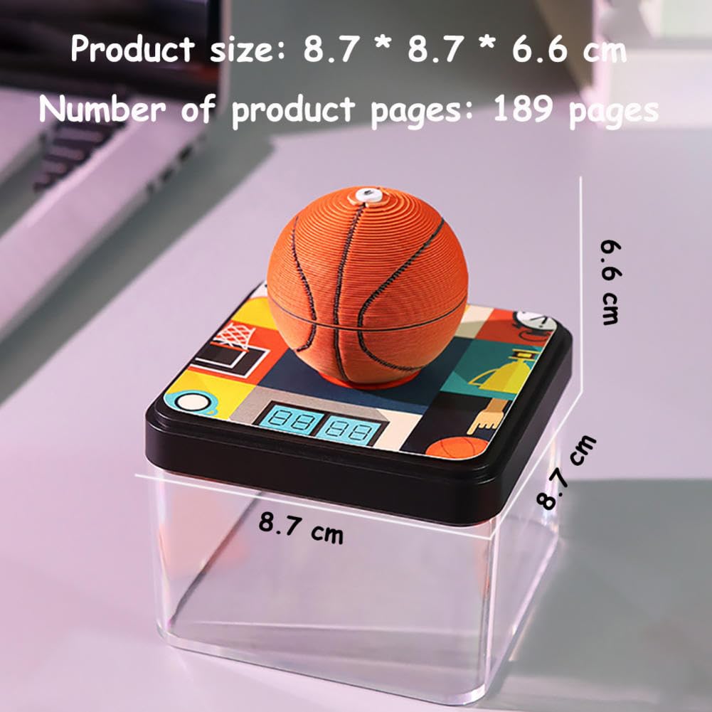 Calendario intagliato in carta 3D a tema basket