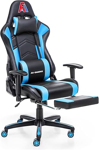 Miniatura 8 de AA Products - Silla ergonómica para videojuegos, silla ergonómica de carreras de computadora con respaldo alto, silla de oficina ajustable con