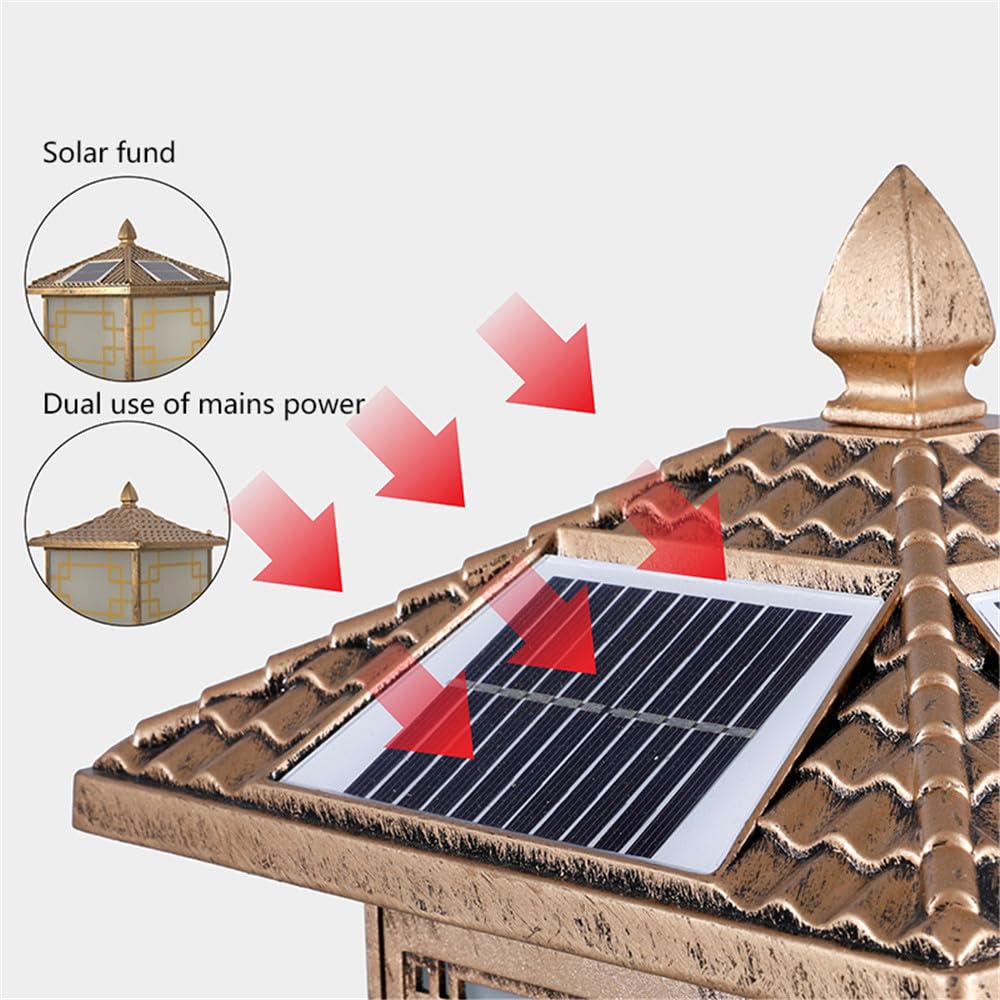 Solar-Pfostenlampe für den Außenbereich, wasserdicht, IP65, für modernes Haus, Villa, Garten, Hof, Veranda, umschließende Wand-LED-Leuchten