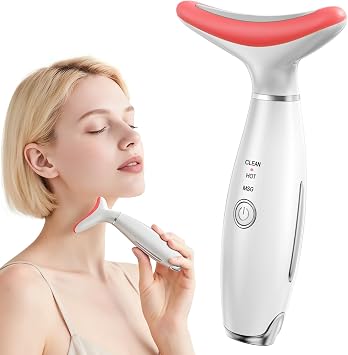 Red Light Therapy for Face,Multifunctional Face Massager with Micro-Current, LED Light Therapy & Vibration,Rechargeable Portable Facial Massager Tool Home Use,Micro-Current Facial Beauty Device