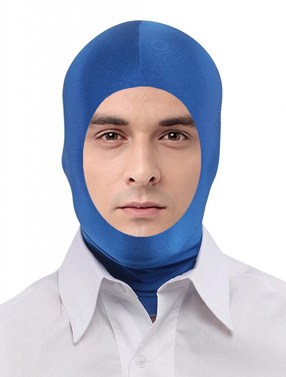 Seeksmile Unisex Spandex Zentai Hood Mask Open Face For Halloween Cosplay Costume