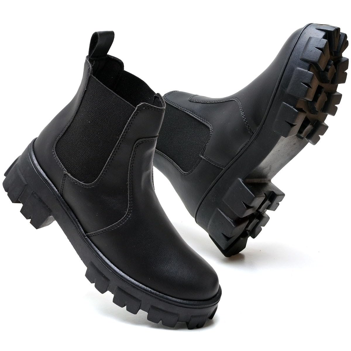 Bota Feminina Tratorada Coturno Chelsea Cano Curto Estilo e Conforto Urbano Casual Botinha Estilosa Elástico Lateral em promoção! Veja a oferta e mais achadinhos de Botas 2 Hoje é o melhor dia para comprar Bota Feminina Tratorada Coturno Chelsea Cano Curto Estilo e Conforto Urbano Casual Botinha Estilosa Elástico Lateral com aquele preço maroto! Promoção! Aproveite a oferta! 2