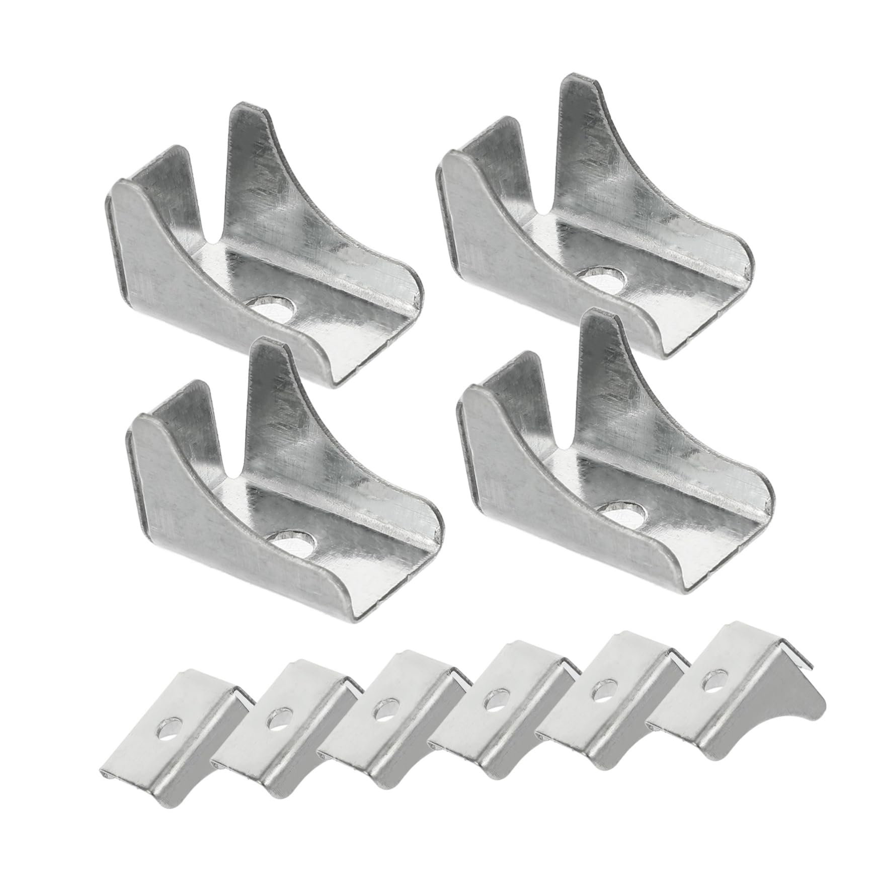NUOBESTY 4 Sätze Aktenschrankzubehör Schrankregalklammern Schrankklammer Regalstütze Regalklammern Für Regale Industrieregale Schrankregalklemmen Stützen Eisen Silber 10 Stück * 4