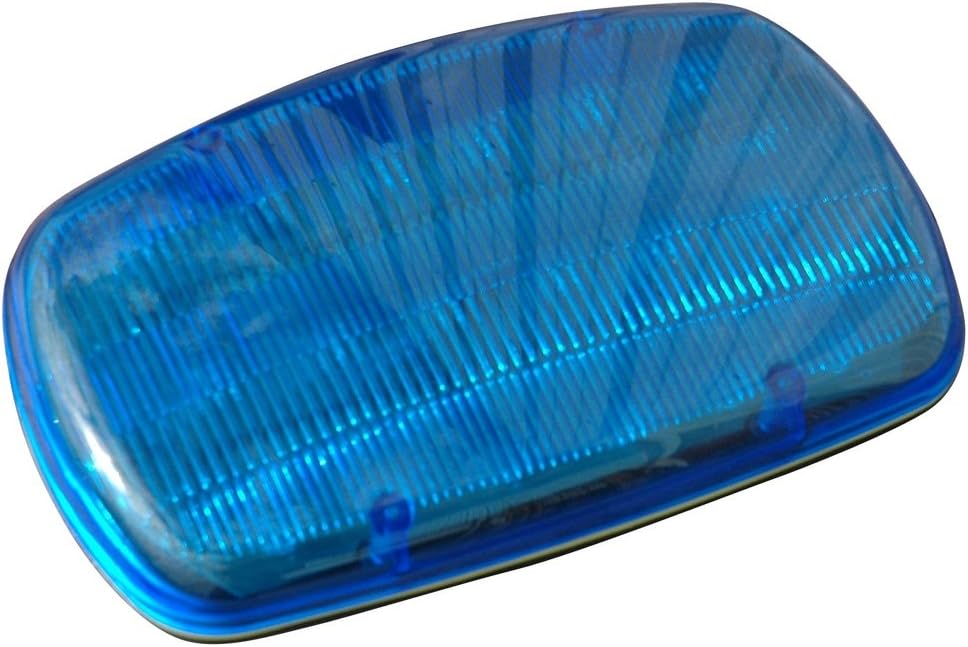 LED Blue Strobe Light 18 LEDs Battery Powered Dual Base Continuous or Strobe