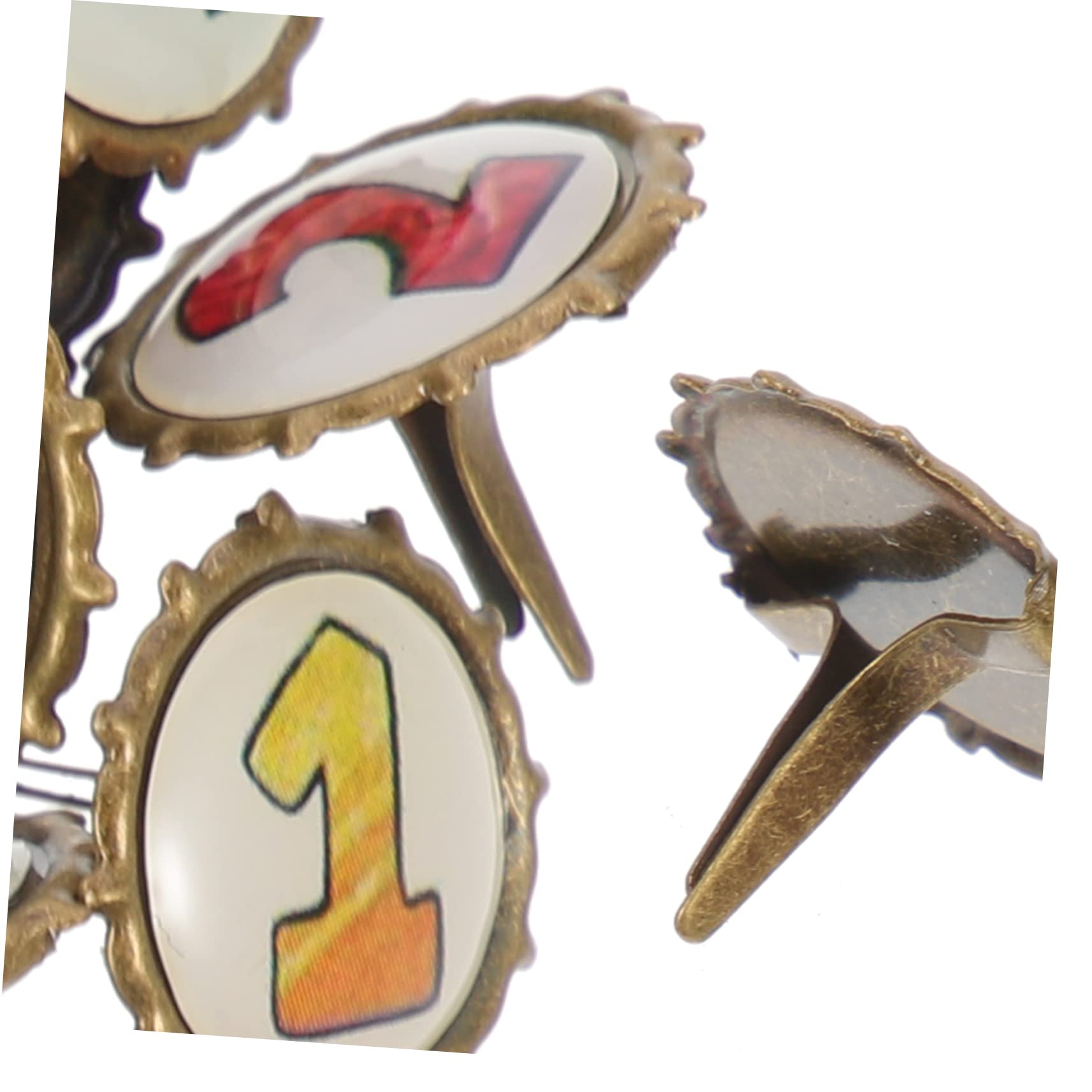 NUOBESTY 5 Sätze Farbige Zweibeinige Nägel Brad-Papier Mini-stecknadel DIY & Handwerk Mini-brads Zum Basteln Scheckheft Scrabbook Papier Brads Papierverschlüsse Legierung 100 Stück * 5