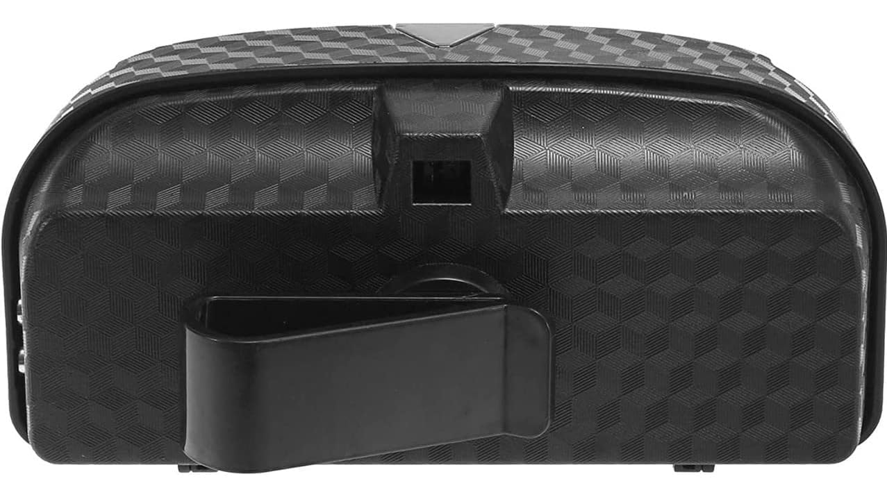 Debli Car Big Face Sunglasses Frame Case Sun Vison Clip Holder Eyeglasses Storage Holder Organizer Carbon Print (Black) (Pack of 1) Compatible with Tata Nano Twist (2012-2018) 3