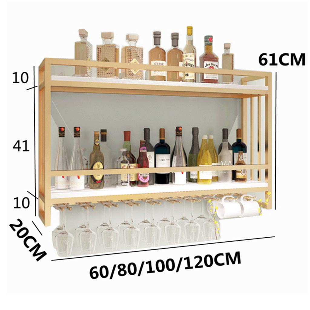 Sznurowadła do butów, wysoki szklany stojak żelazny uchwyt na butelkę - 2-warstwowy naścienny wino do barów, piwnic, kuchni, przemysłowe półki szafek z przegrodami, stylowy wystrój domu (czarny +