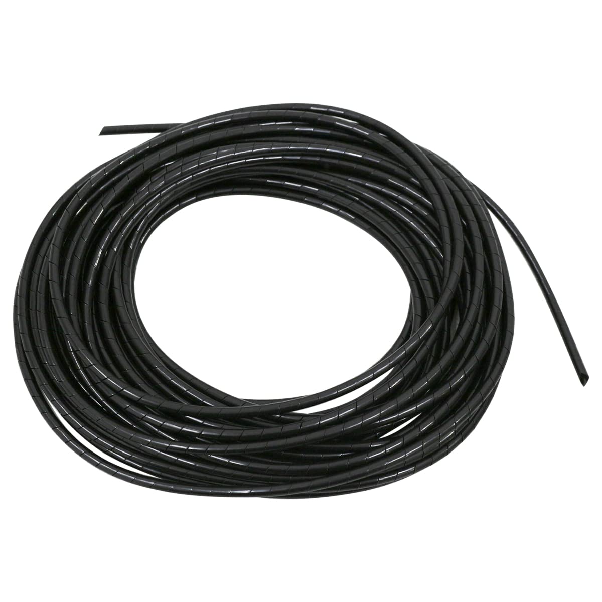 【4.0mm/10M】スパイラル チューブ コード 配線 隠し 保護 カット可能 処理 結束 ハーネス 保護 4mm 4ミリ 黒/ブラック