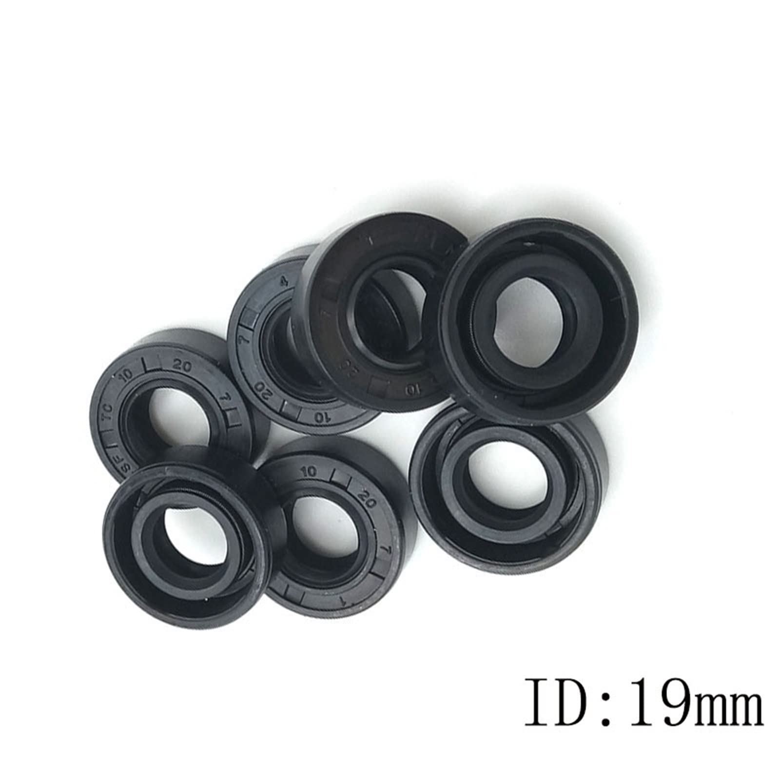 seal washer 2pcs TC-19*25*26*27*28*30*32*34*35*36*37*38*40*42*47*4/5/6/7/8/9/10 Nitrile Covered Double Lip With Garter Spring NBR Shaft Oil Seal gasket lip ( Size : 19x41x7mm 2pcs )