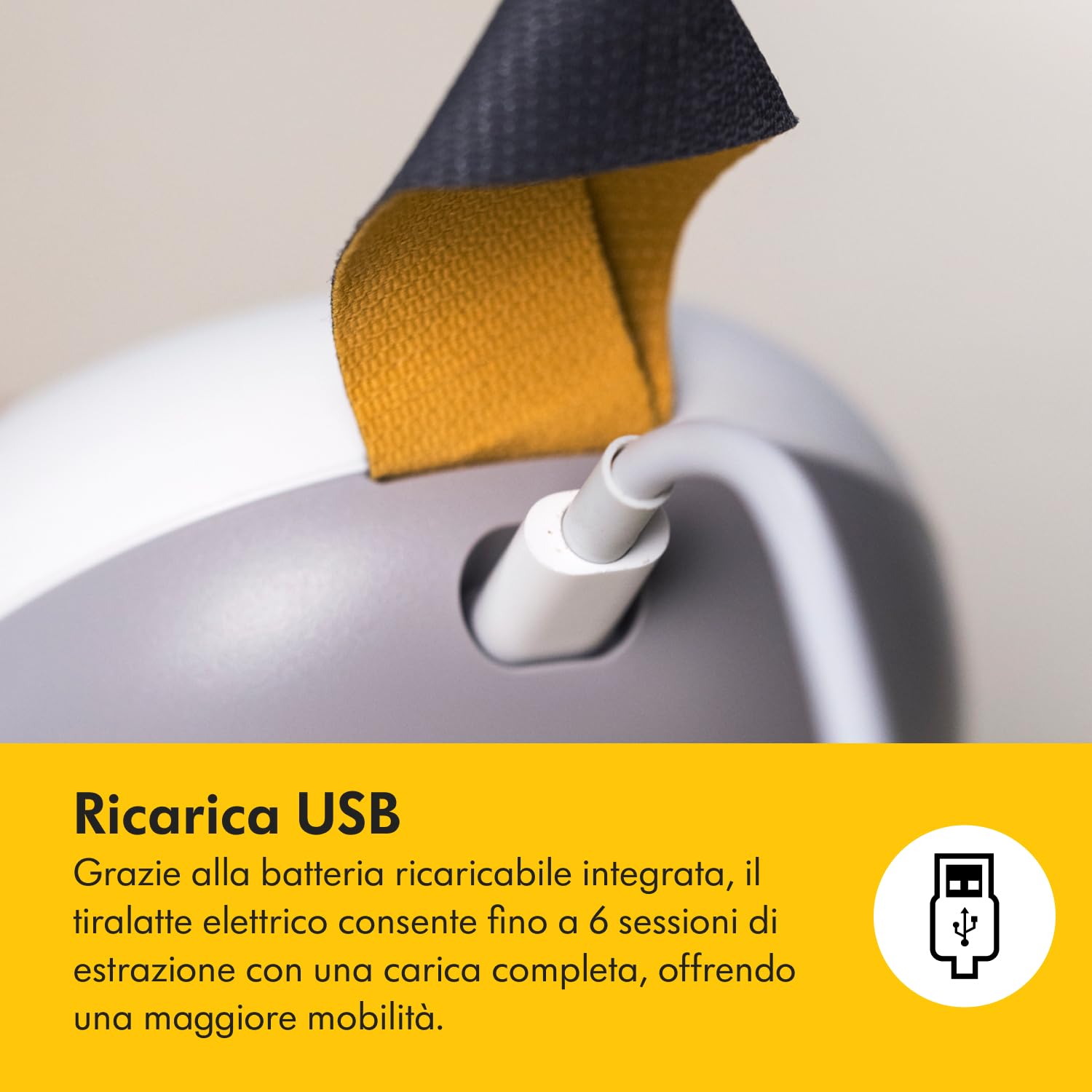 Medela Solo Tiralatte Elettrico Singolo, Silenzioso, Ricaricabile con USB, con Coppa PersonalFit Flex e Tecnologia Medela 2-Phase Expression