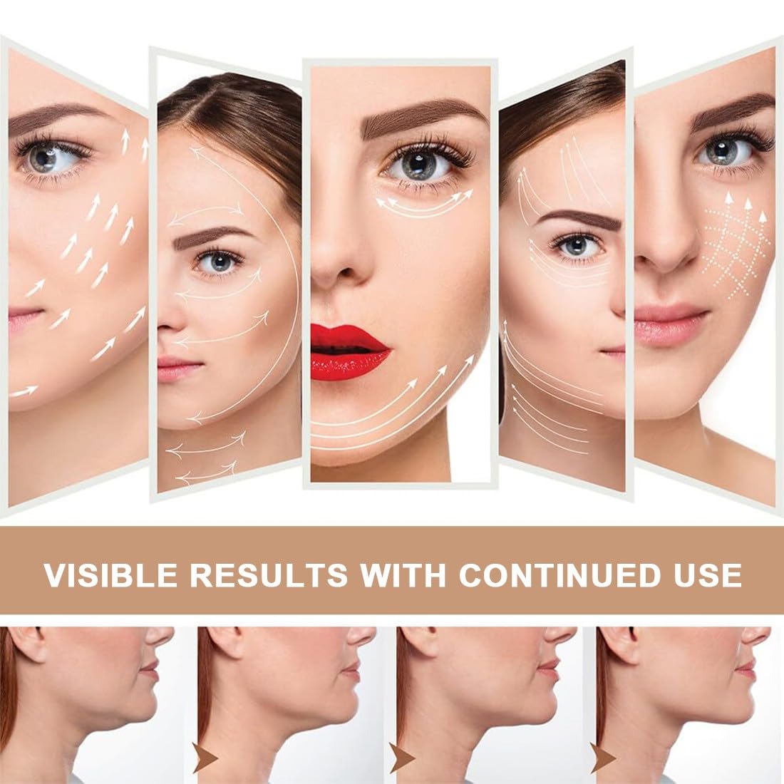 NJCXOLA Cinta Lifting Facial,2 Piezas Cinta Lifting Facial,Parches Antiarrugas,Parches Antiarrugas,Cinta Kinesiologica Profesional (2.5CM * 5M)