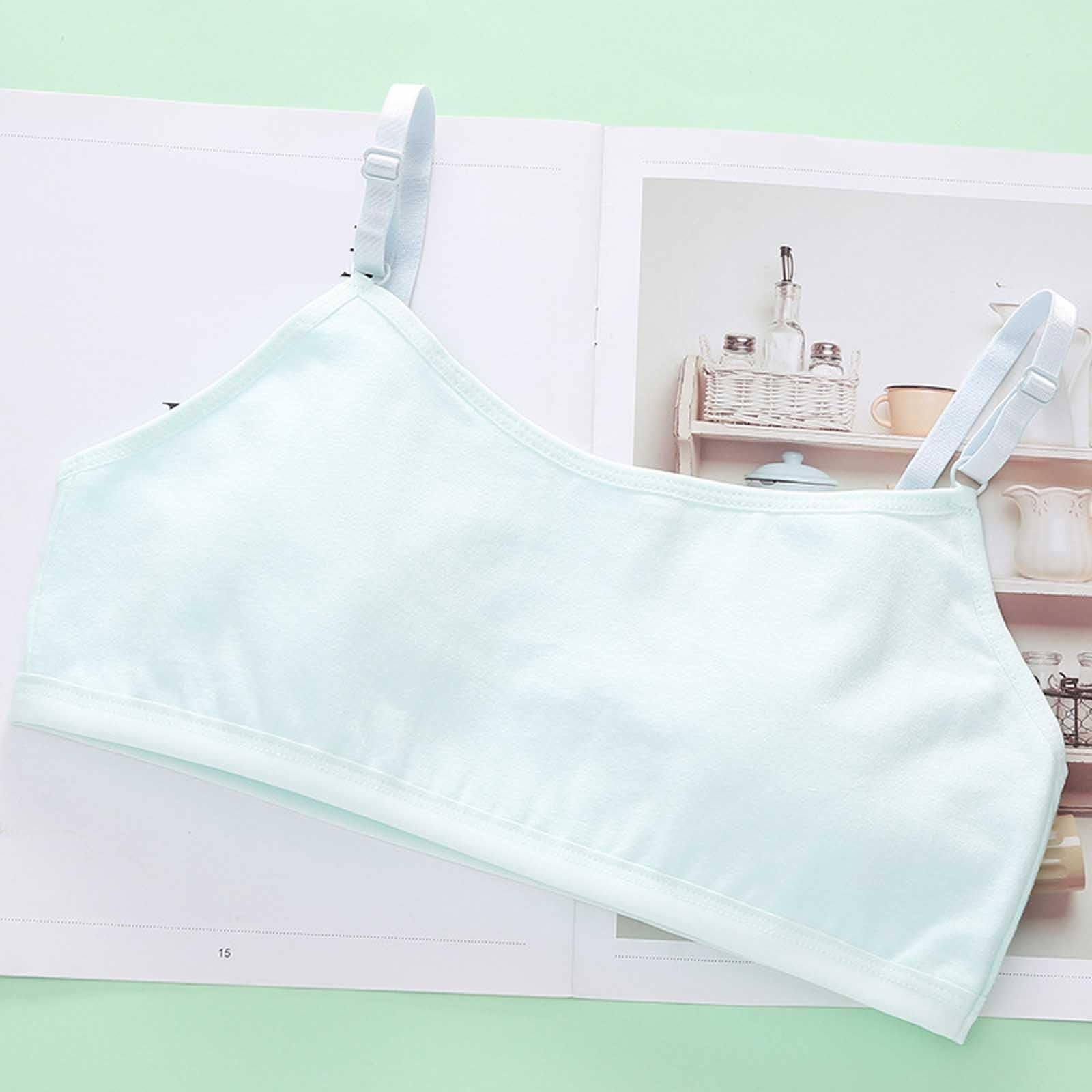 Crop Top BH Niñas Sin Costuras Deportes Sujetador Entrenamiento Blanco Adolescente Sujetador Camisola Estilo Sin Costuras Niños