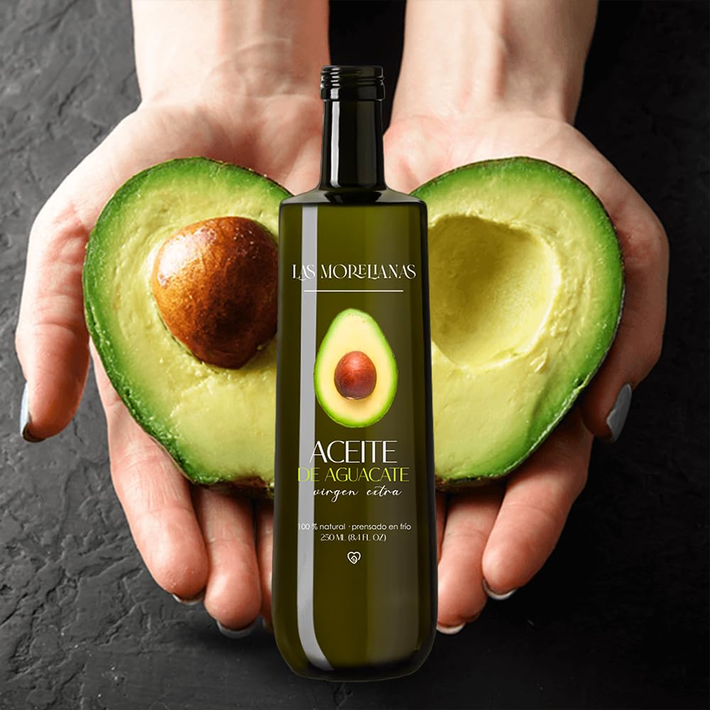 Las Morelianas Aceite de Aguacate Virgen Extra 100% Natural, Producido en México, Botella de Cristal 250ml