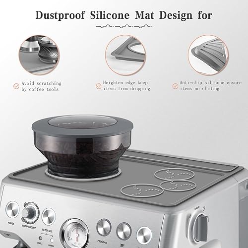Miniatura 3 de CAFEMASY Accesorios para máquina de café expreso, alfombrilla de silicona impermeable, resistente al calor, antideslizante, para cafetera, cubierta