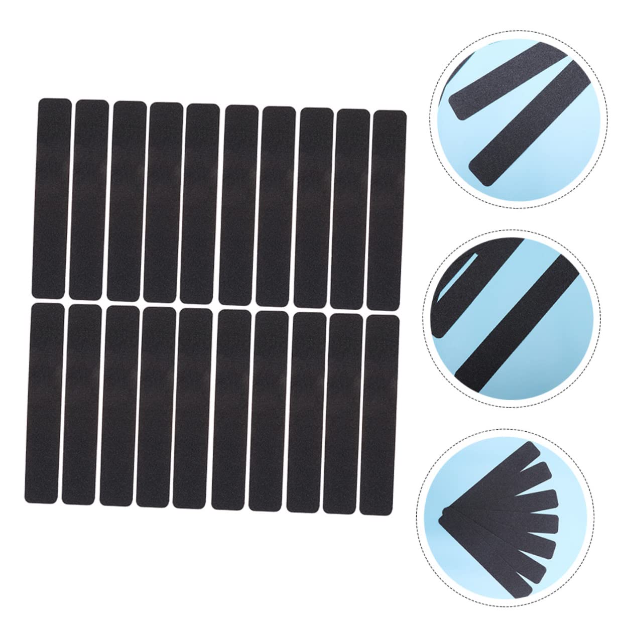 VILLCASE Self-Adhesive Anti-Slip Floor Stickers Slip Frosted Removable Decals 20 Sheets 2x12 Inches