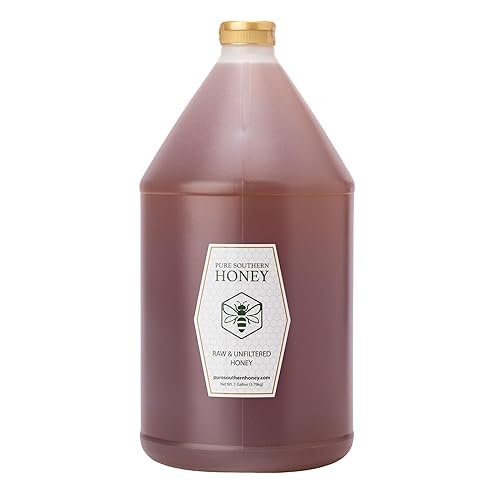 Miniatura 2 de 1 galón 100% de miel de gallberry cruda y sin filtrar, fabricada en Estados Unidos por Pure Southern Honey