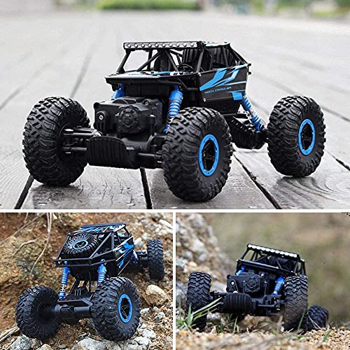 Image of Remote Control Car 2.4Ghz RC Cars 4WD RC Rock Crawler Electric Radio Control Cars Off Road RC Monster Trucks Toys for Kids Boys (Blue)