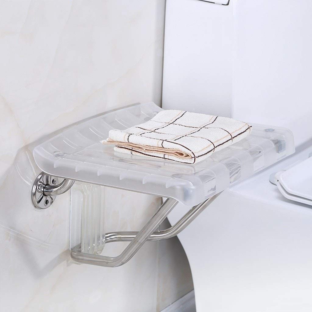Buy Plastic Shower Seat, Wall Folding Bathroom Stool Fold Up Changing