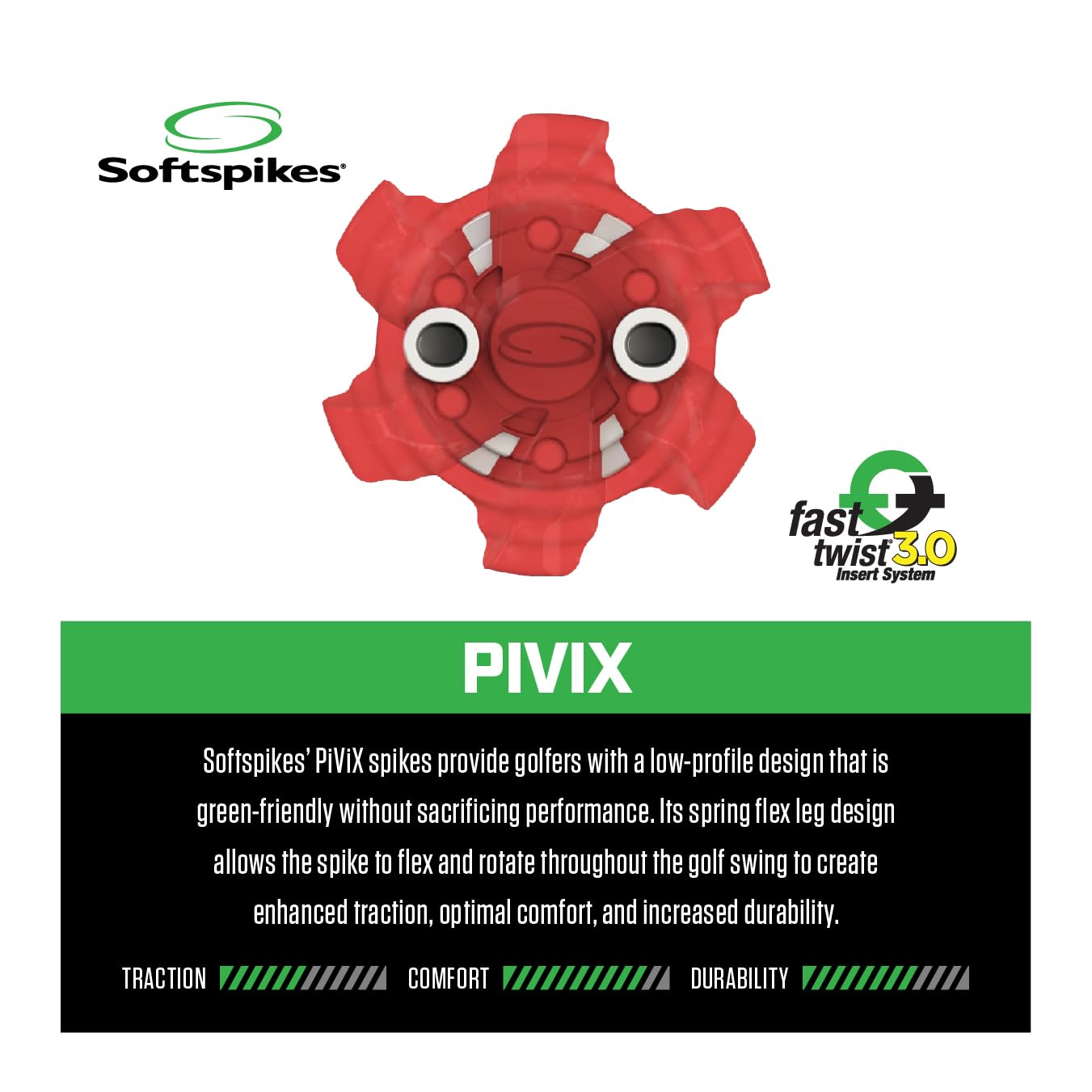 Softspikes PiViX - Tacchetti da Golf Fast Twist 3.0-18
