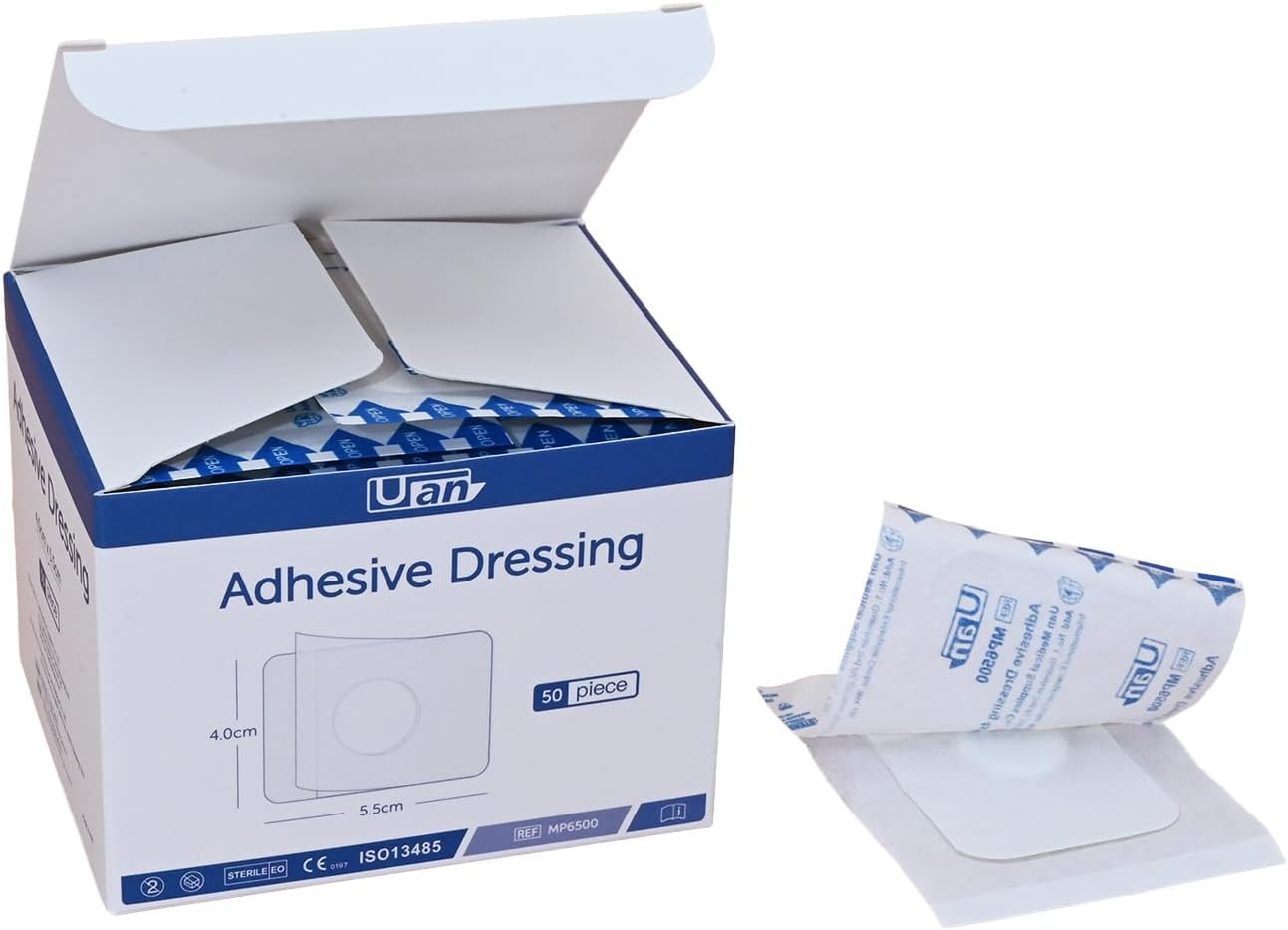 Dialysis Pressure Adhesive Bandage Quick Stop Instant Clotting Technology Flex-Fabric Bandages, Sterilized, Pack of 50