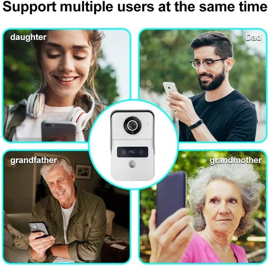 WiFi Video Intercom System, IP Video Intercom Kit Door Phone,10-inch Colorful TFT Screen,1080P HD Doorbell Camera,Support Unlock, Monitoring, Dual-Way Intercom,Tuya Remote (1 monitor +1 bell)