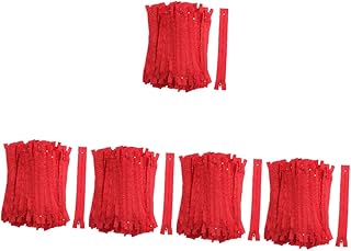 SEWACC 500 Peças De Zíper Para Roupas Zíper Branco Roupas Brancas Zíper Vermelho Zíper Visível Para Calças Zíper Para Roupas De Náilon Kit De Zíper Para Costura Zíper Invisível