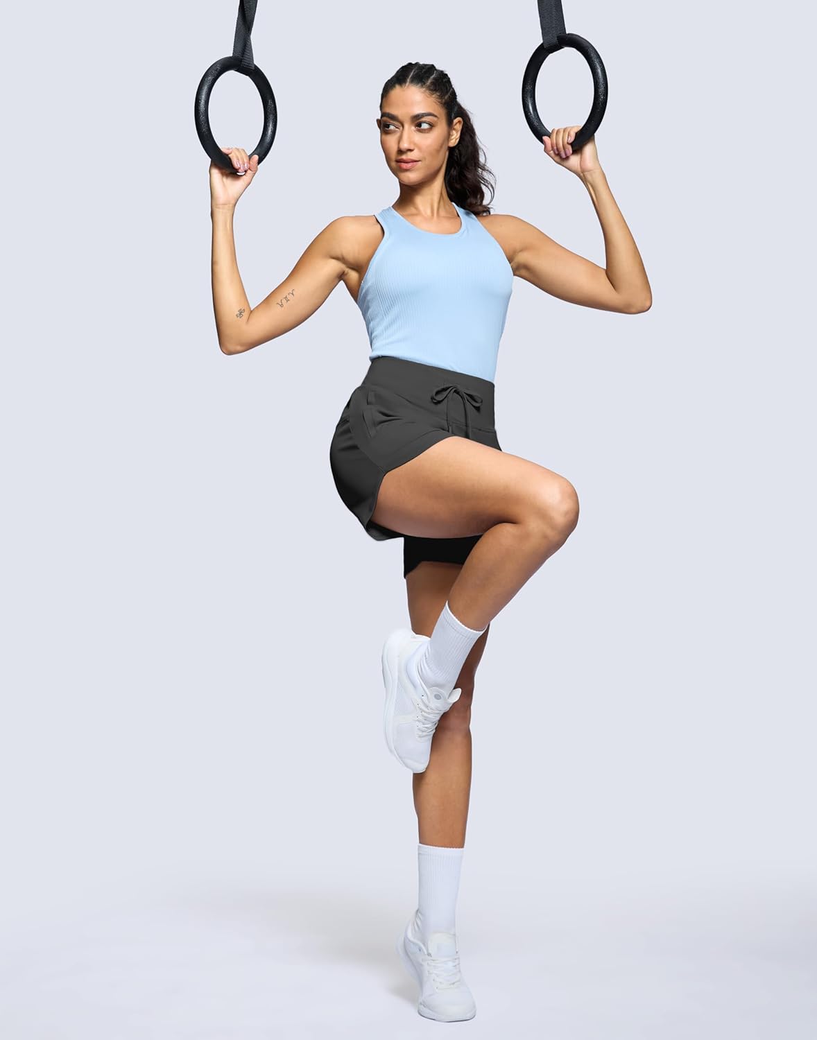 G Gradual Women's Athletic Shorts 5" Running Shorts for Women with 2 Zipper Pockets Quick Dry Lightweight Hiking Shorts - Image 3