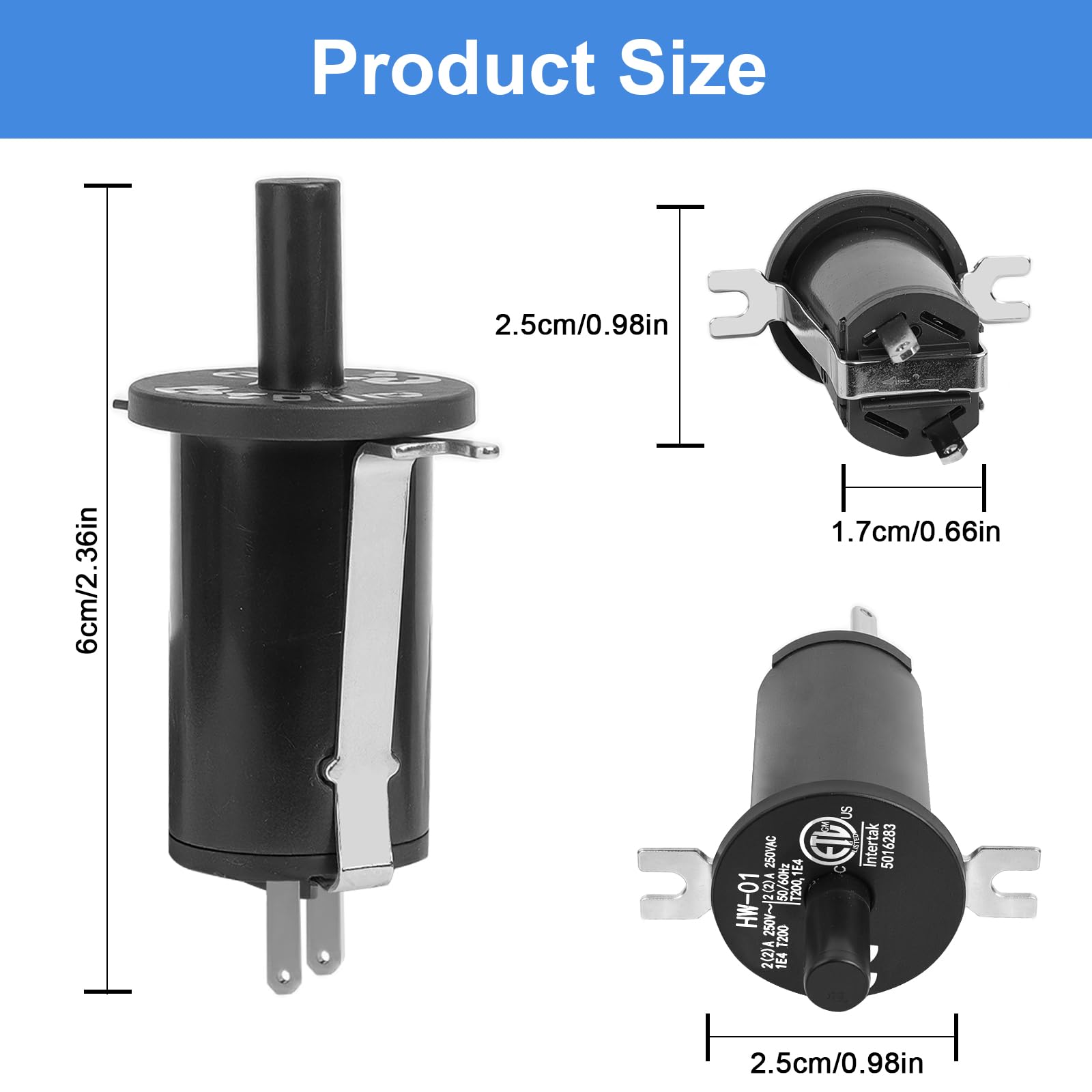 2 Pack Lid/Door Switch Replacement Kits, Masterbuilt Gravity Series 560/800/1050 XL Digital Charcoal Grill + Smokers with Mounting Screws