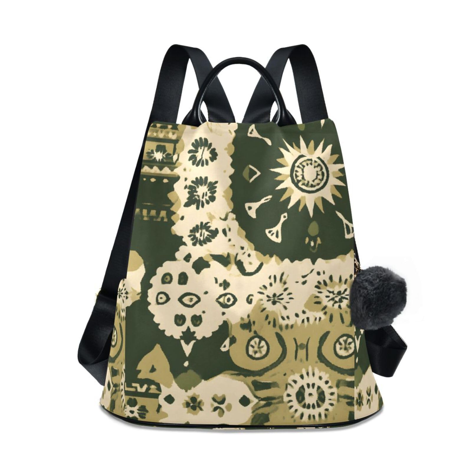 Mandala Bohemian Hippie Pattern Backpack for Women Anti Theft Large Fashion Travel Shoulder Bag Purse Rucksack Lightweight