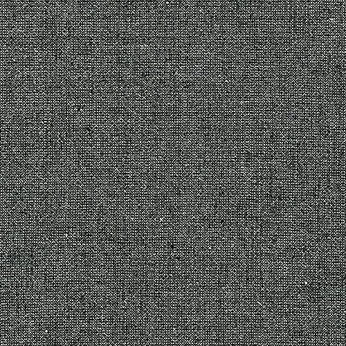 Kaufman Essex Yarn Dyed Linen Blend Metallic Ebony, Fabric by the Yard
