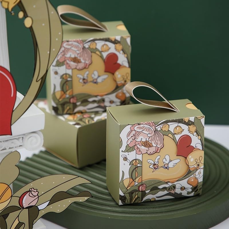 Miniatura 2 de MODADA Bolsas de regalo 10/30/50 unidades, cajas portátiles de dulces de boda, caja de embalaje de regalo de papel para regalos de fiesta de