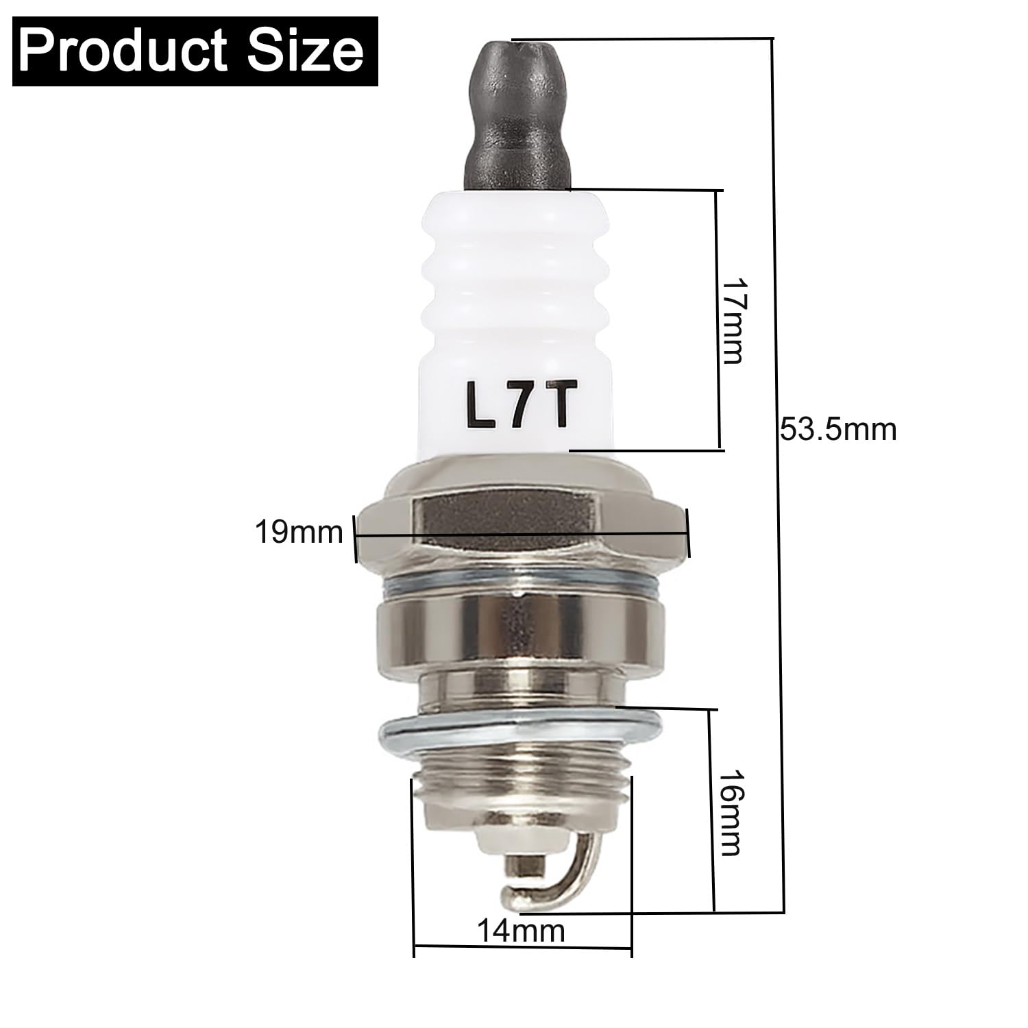 10 Stück L7T Zündkerze für 2-Takt 33cc 43cc 47cc 49cc Pocket Bike Mini Chopper für Partner 350 351 Sägen Kettensäge Trimmer ersetzt BPM7A BM6A RCJ6Y RCJ7Y Zündkerze
