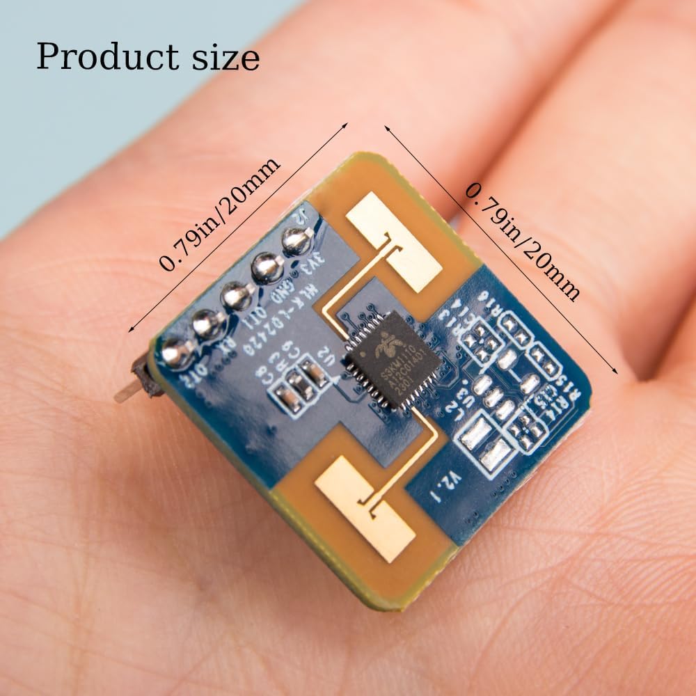 ZORZA 2Pcs Smart LD2420 24GHz mmWave Radar Sensor Module Human Presence & Motion Detection Module Low Power 50mA 3.3V Serial & IO Level Output for Advanced Home Automation