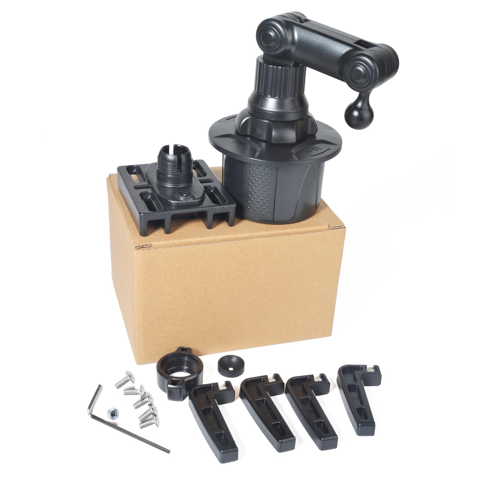 Soporte para Portavasos para Cabezales de Control de Emisora Radioaficionado, Soporte de Montaje para Radios Móviles CB y Dualband, Compatible con Icom IC-2730A, TYT TH-9800D, Anytone AT-588UV