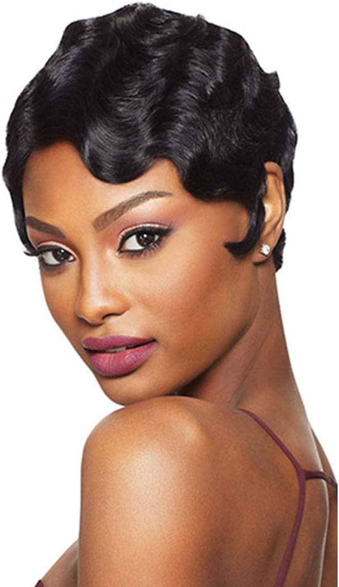 Short Curly Black Cute Synthetic Nuna Wig Real Retro African Afro Hair For Black Women Curly Short Female Wig Natural Looking
