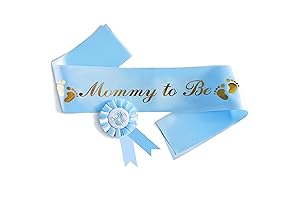 Blue Baby Shower Sash for Mom To Be - Cookie Monster Baby Shower Decorations