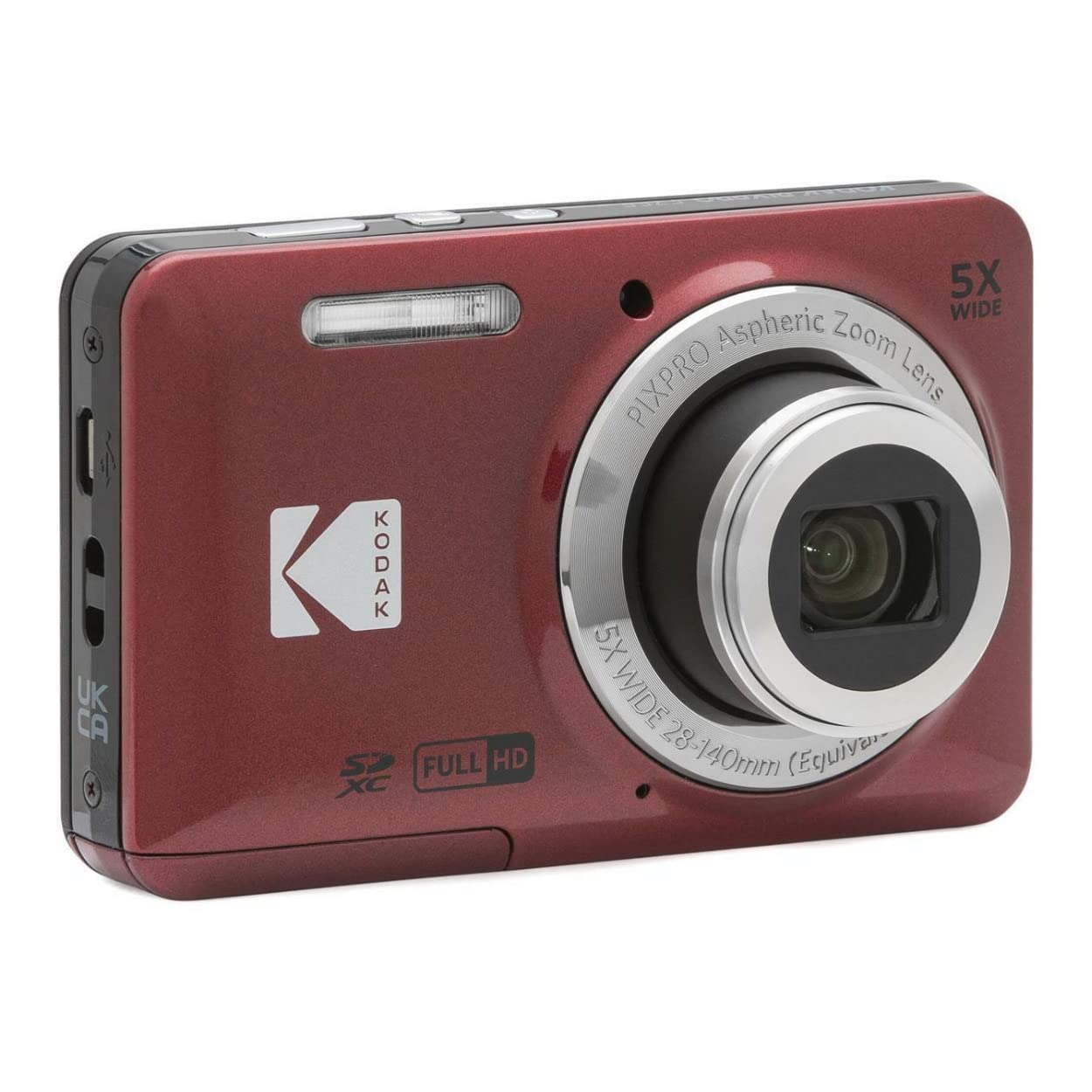 Amazon | Kodak PIXPRO Friendly Zoom FZ55 デジタルカメラ(レッド