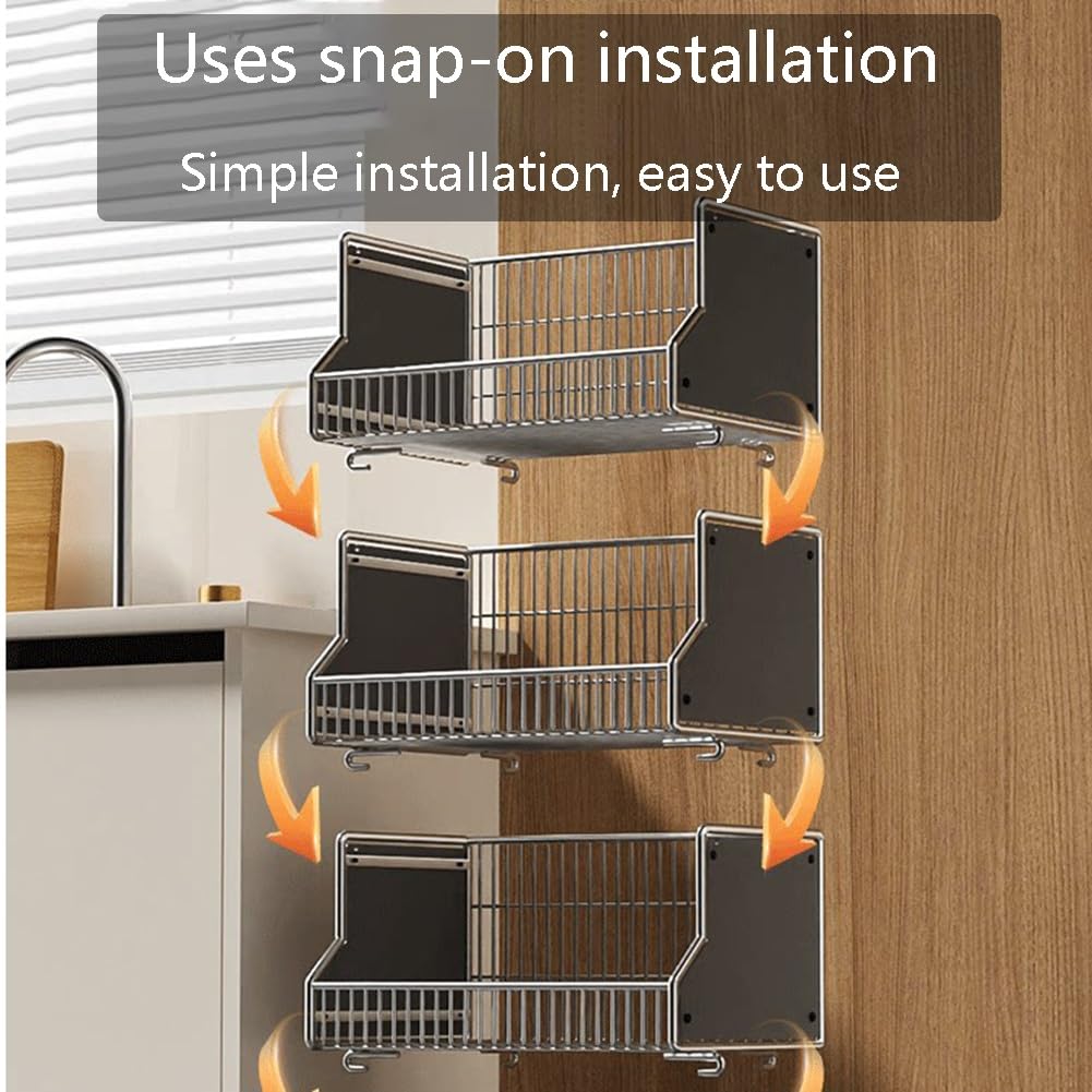 Scaffale da cucina resistente con ruote, organizer in metallo, multifunzione, portatile, per dispensa e spazi ristretti
