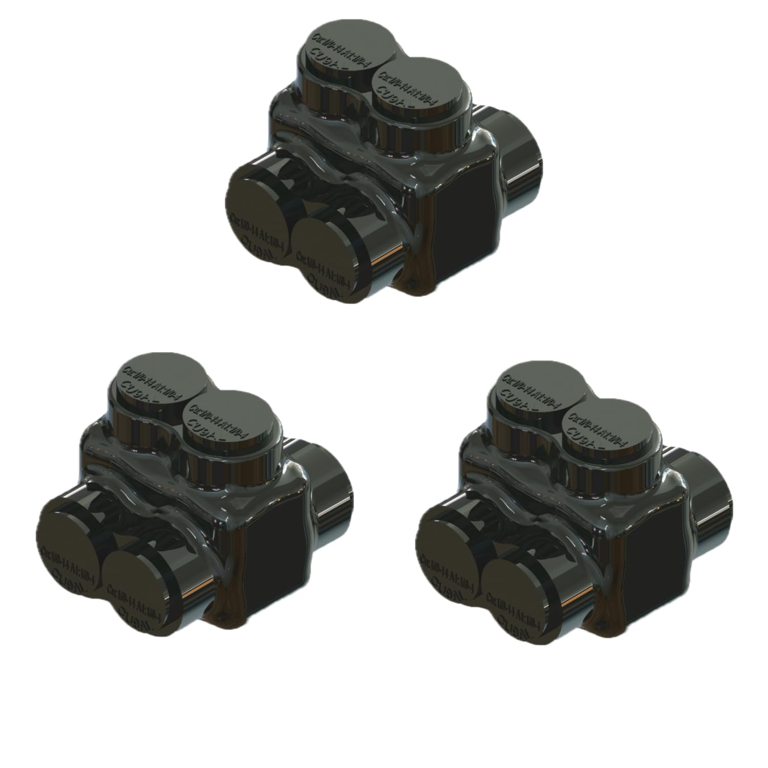 Insulated in-Line Connector 2 Ports Wire Connectors 2/0-6AWG Wide Polaris Connector 3/16" Aluminum and Copper Insulated Wire Split Bolt Connector Pre-Filled with Oxide Inhibiting Compound (Pack of 2)