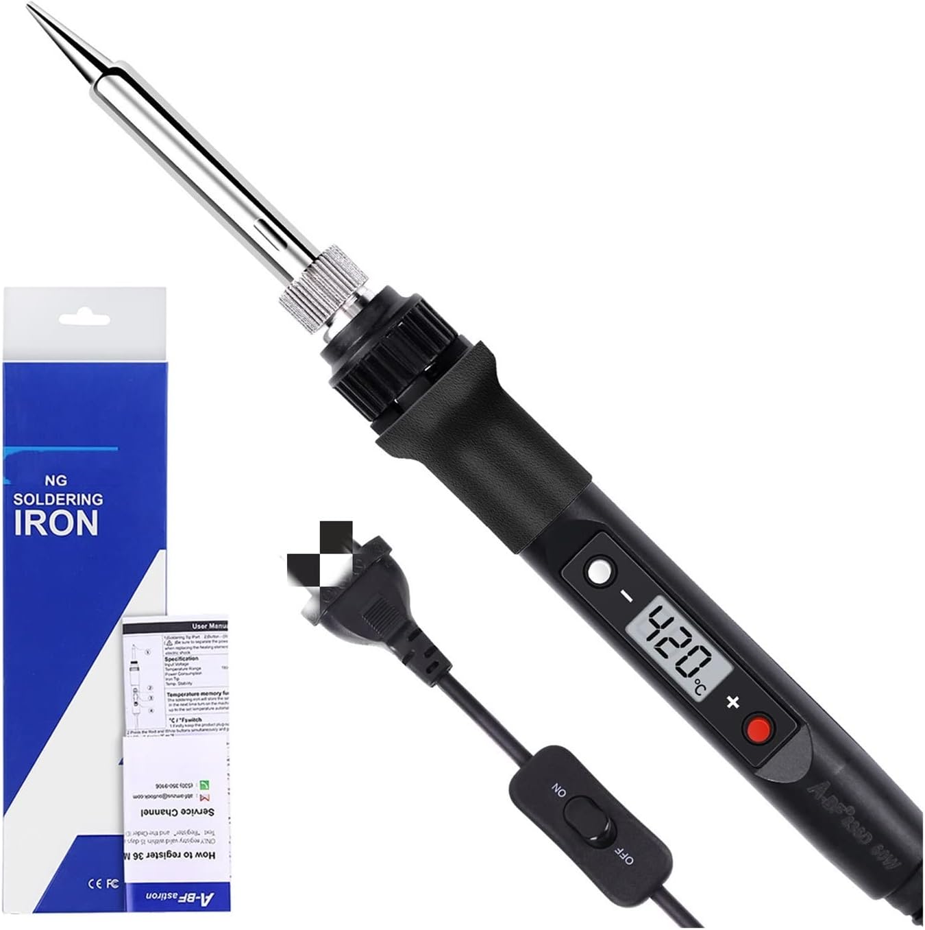 ABF Electronics Soldering Iron Kit 60W 220V Soldering Gun LCD Digital