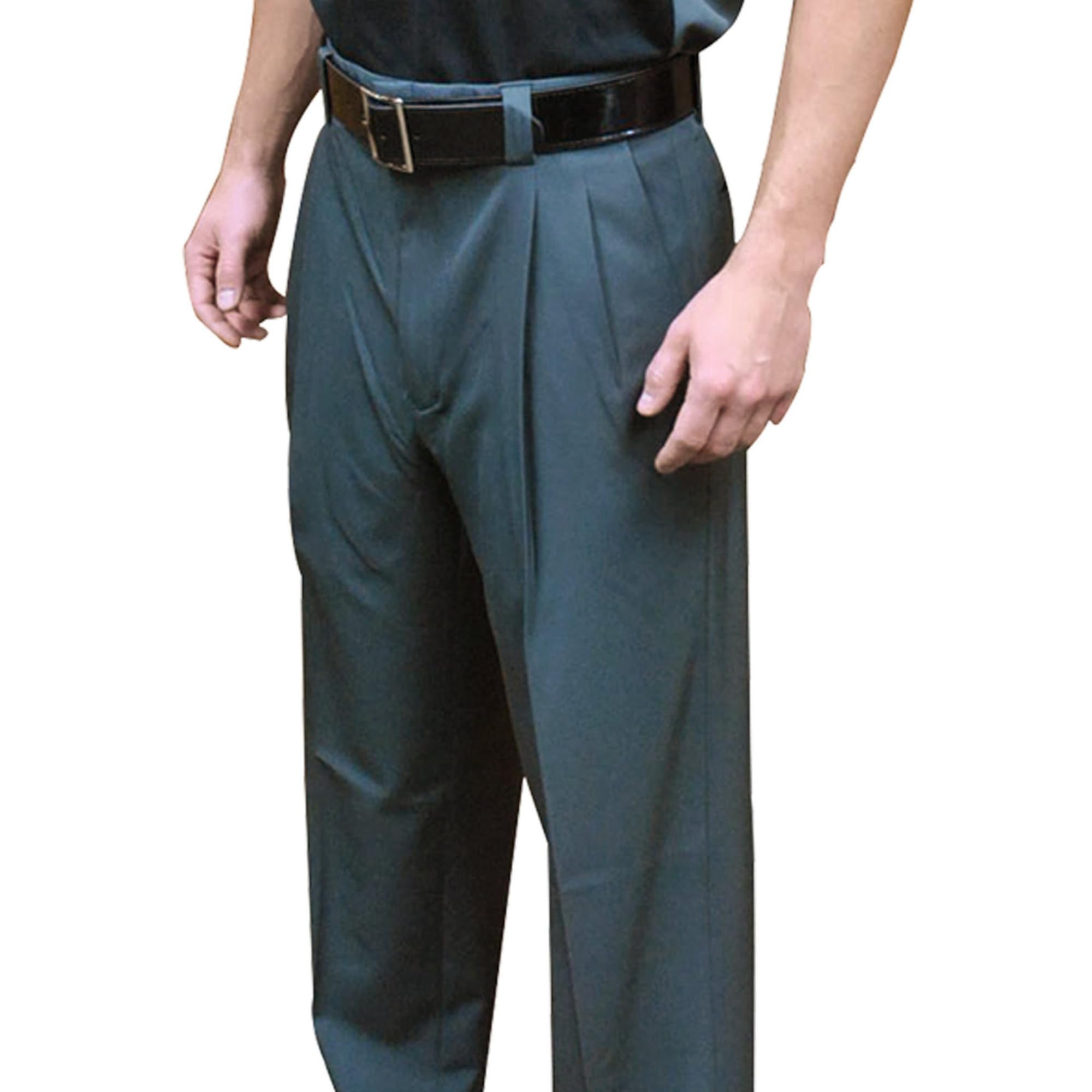 Smitty | BBS-395 | 4-Way Stretch Baseball Umpire Pleated Combo Pants Expander Waistband Softball Umpire Charcoal Grey (40)