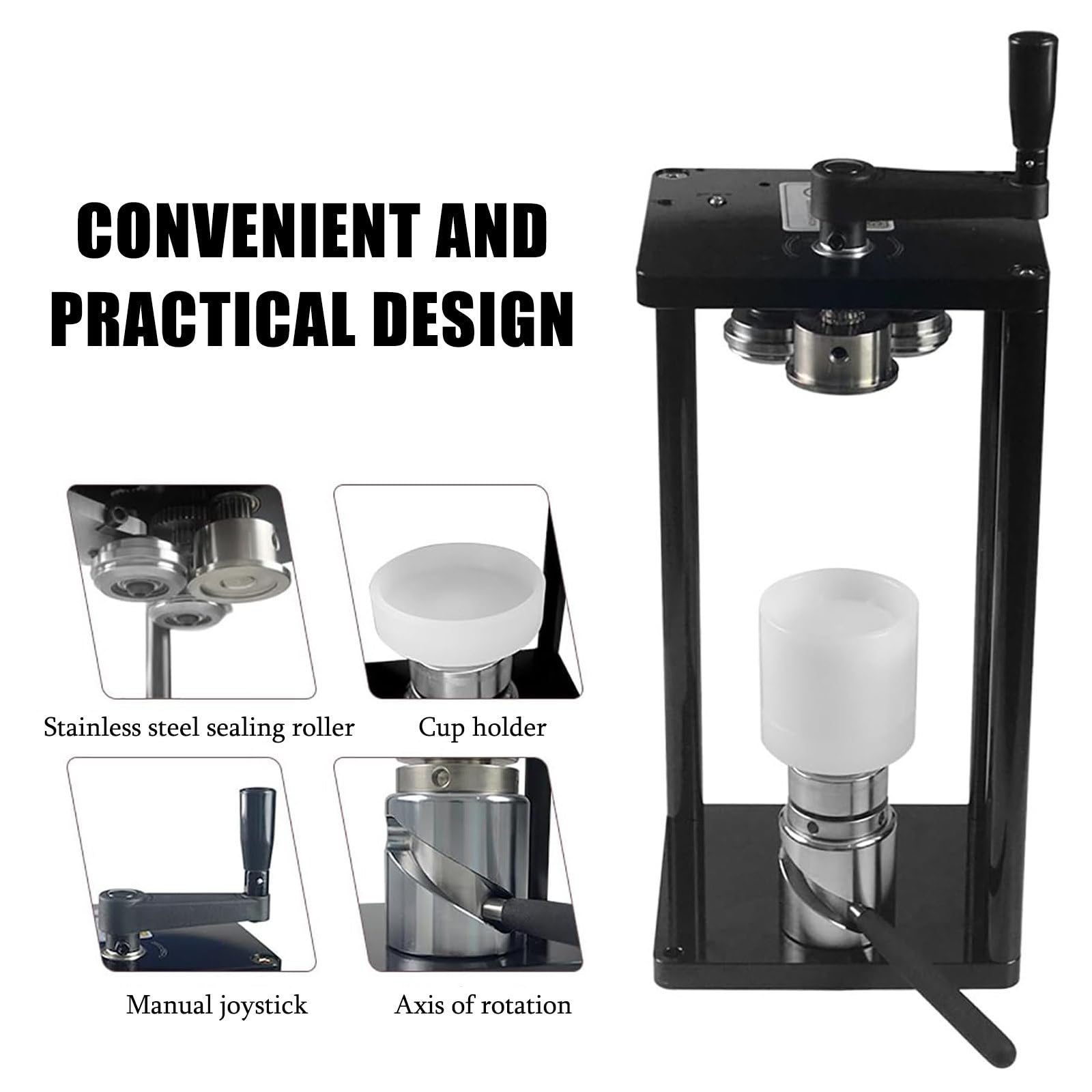 Manueller Dosenversiegeler, Vakuumdosenversiegelungsmaschine, Nähgerät mit Edelstahlrollen für Konserven, Milch, Tee, Kaffee