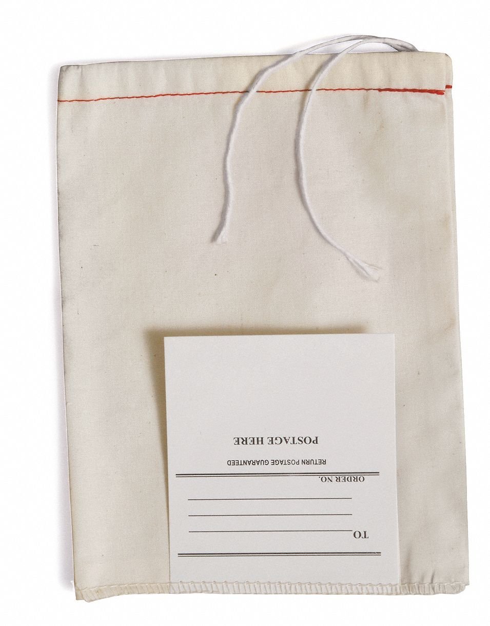 Drawstring Mailing Bag w/Tag, 5x3in, PK100