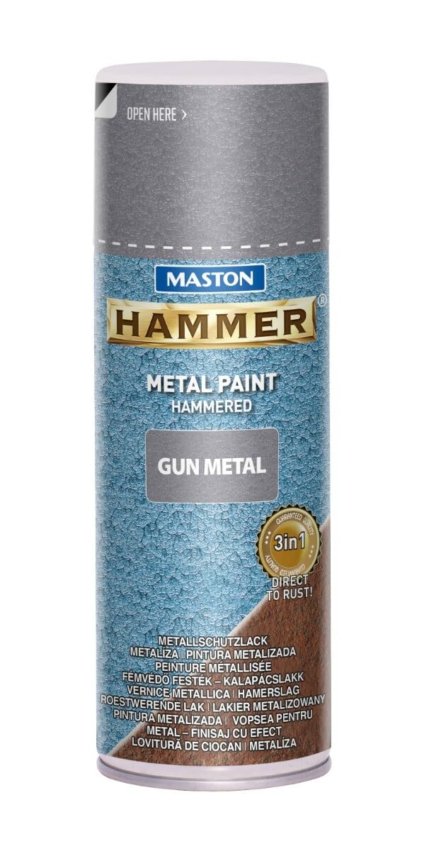 Maston Spray Paint Hammer Hammered Gun Metal Grey 400ml