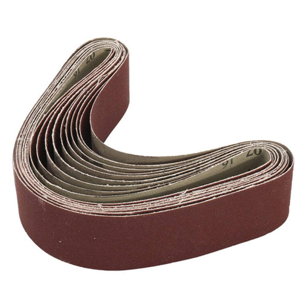Mjikoo 10Pcs 30Mm X 580Mm 60 To 1000 Grit Sanding Belts For Belt Sander Attachment Use Motor/Angle Grinder,240