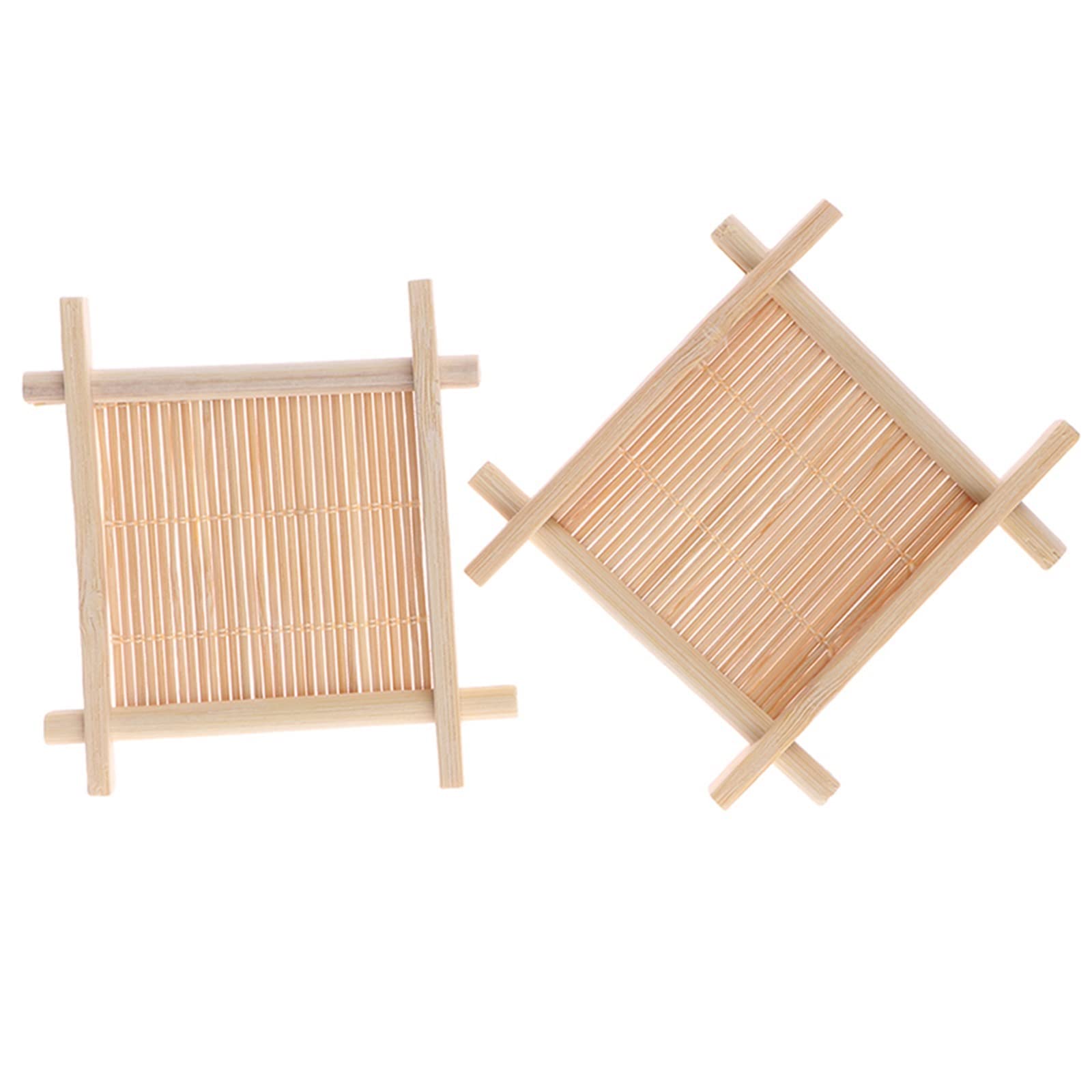 JINGYAN Soap Dishes Wooden Drain Soap Tray