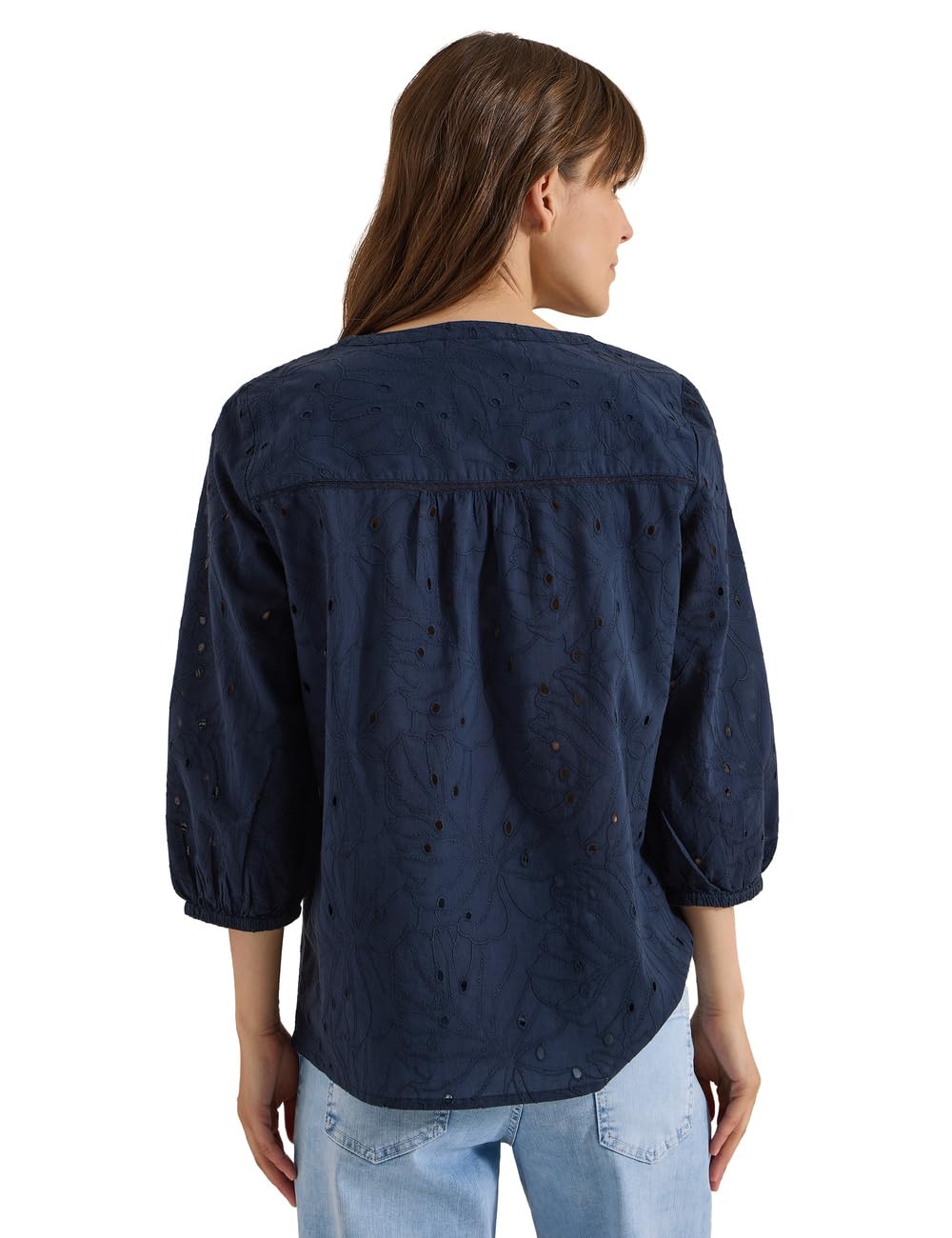 Cecil 3/4-Arm Bluse mit Shiffleymuster